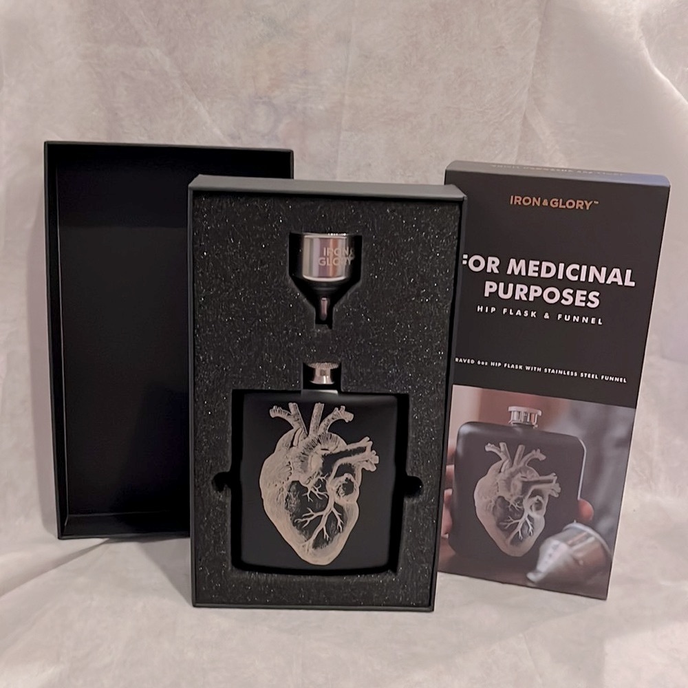 Iron & Glory hip flask and funnel